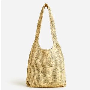 NWT J.Crew Raffia Sack Bag